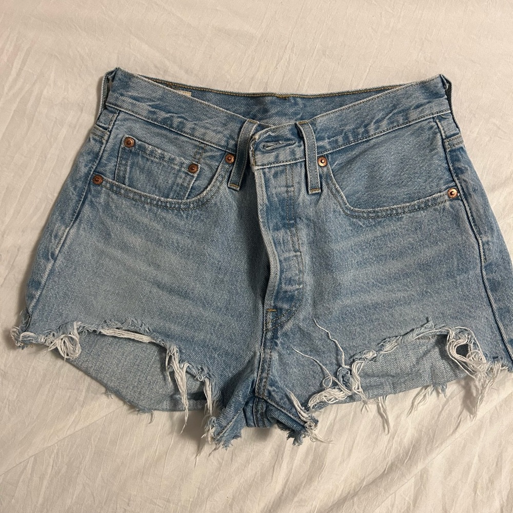 Levi's 501 Light Blue Jean Shorts